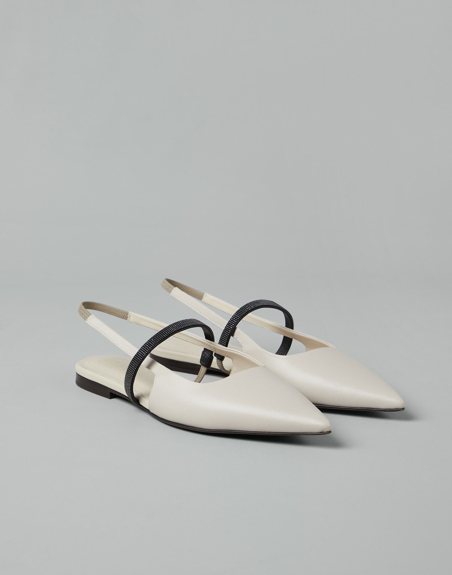 Brunello Cucinelli o1la1rc1a0325 Ballet Flats in White Size US 6 / IT 36 - 1 Thumbnail