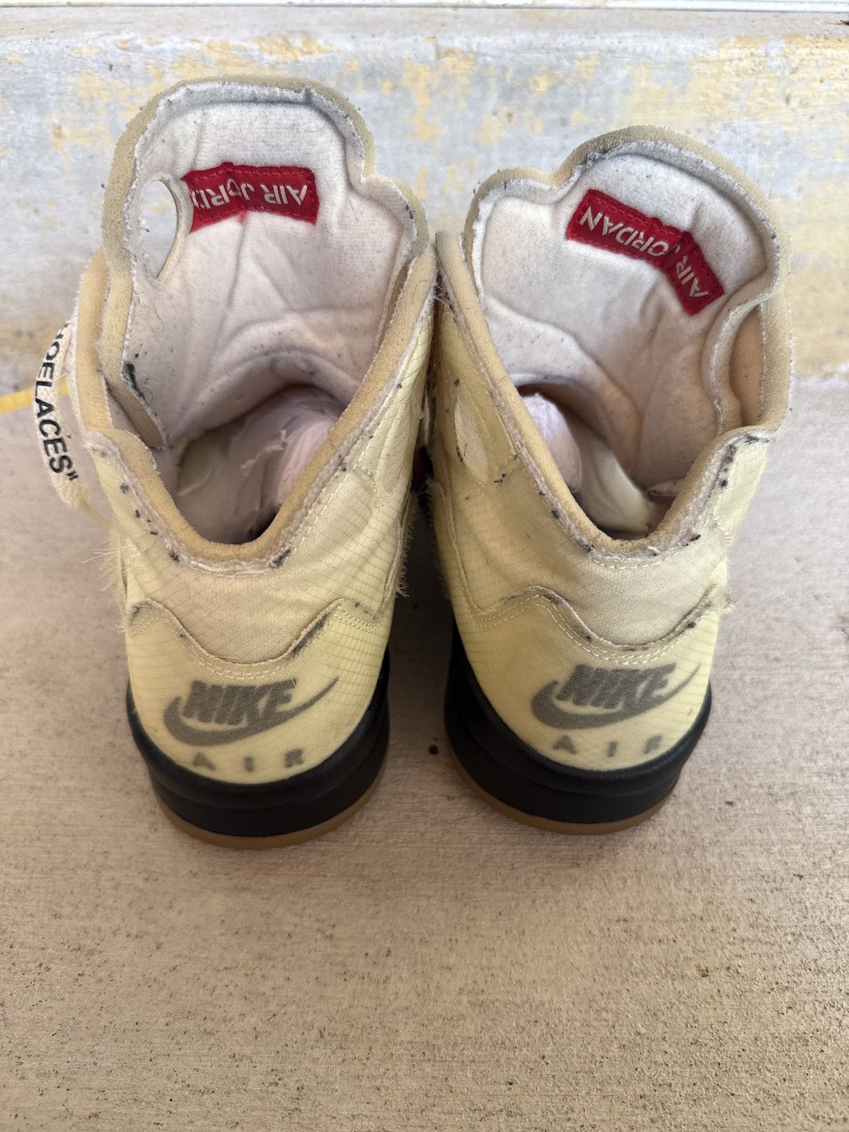 Jordan Brand × Off-White OFF-WHITE x Air Jordan 5 Retro SP Sail in size 7.5 US M Size US 7.5 / EU 40-41 - 4 Thumbnail