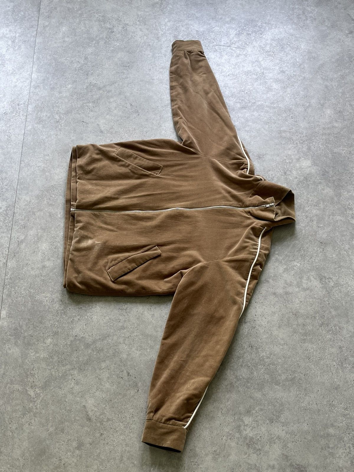 Camiel Fortgens Camiel Fortgens Tan Velvet Track Jacket Size US S / EU 44-46 / 1 - 6 Thumbnail