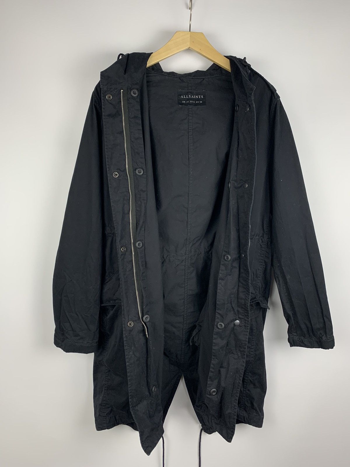 Allsaints Allsaints Caden Parka Coat Jacket Women’s Size 10 Black Top Size M / US 6-8 / IT 42-44 - 15 Thumbnail