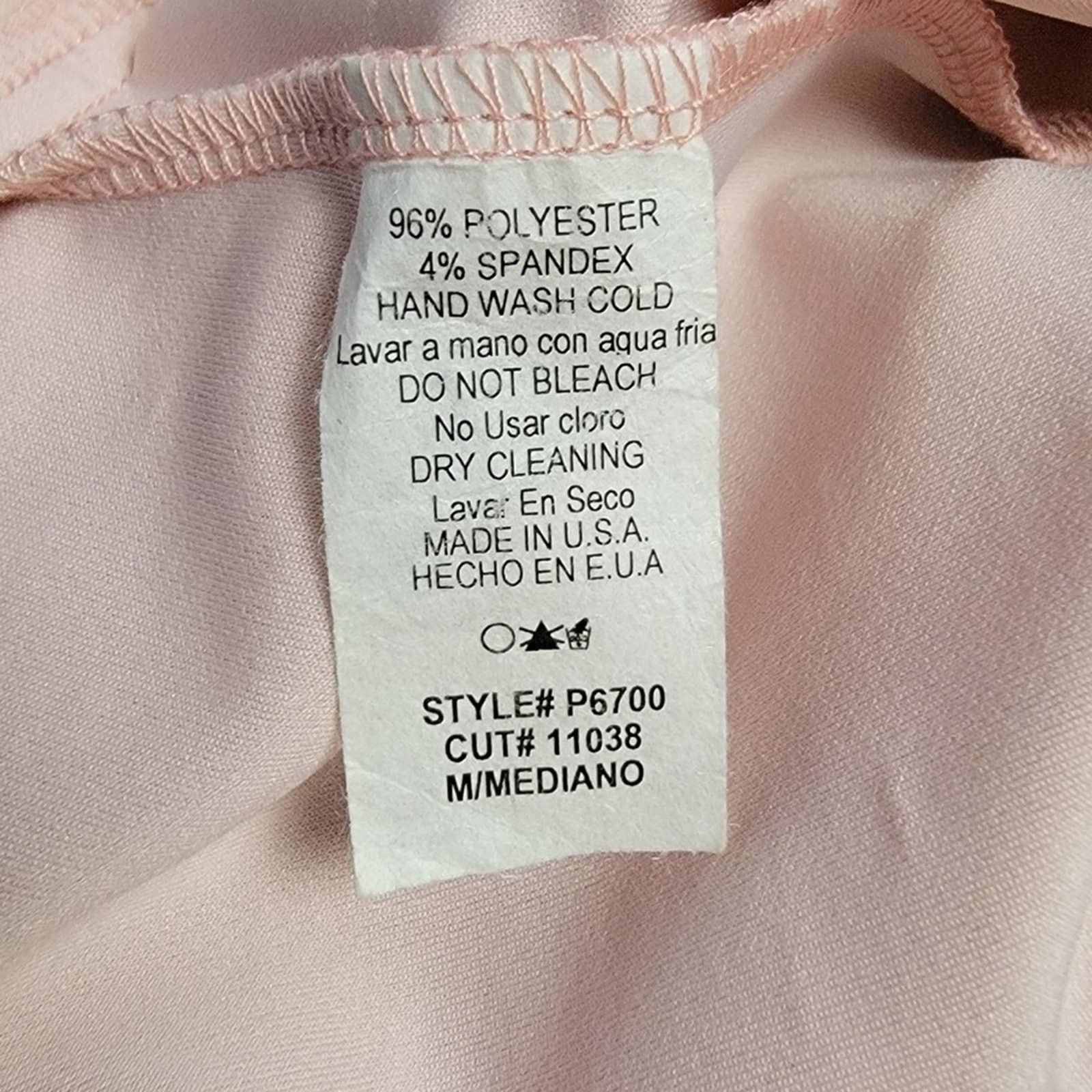 Vintage Vintage 90's Blush Nude Wide Split Leg Track Pants - M Size 28" / US 6 / IT 42 - 4 Thumbnail