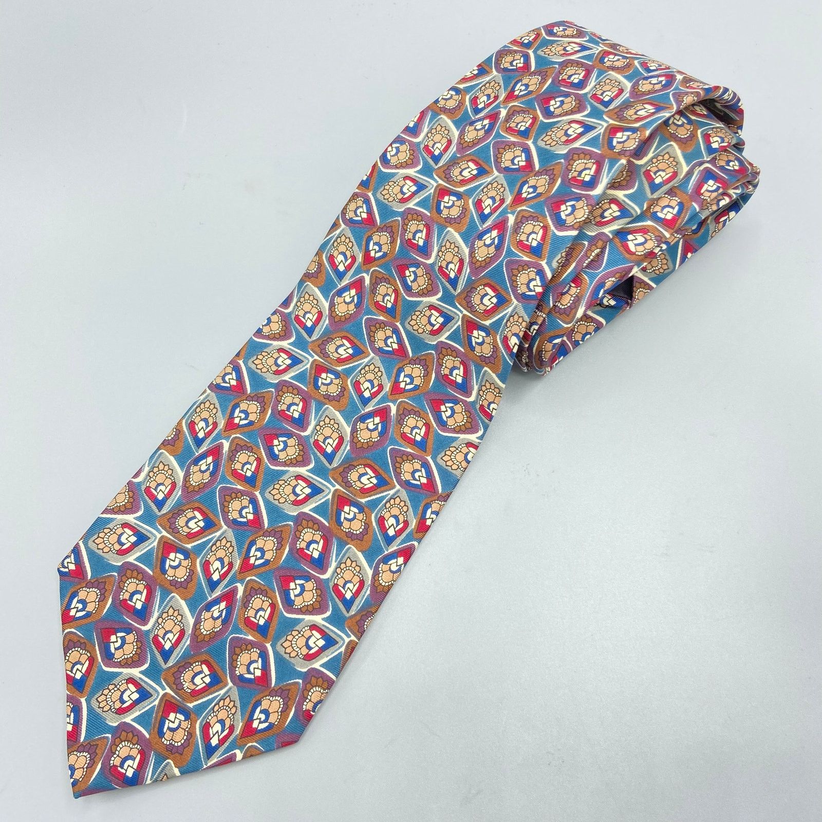 Dior Christian Dior Monsieur Silk Necktie Blue Burgundy Florette Size ONE SIZE - 6 Thumbnail
