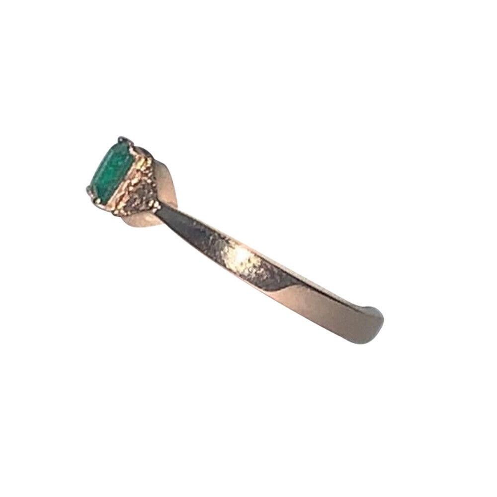 Designer Alberto Juan 18 KT Gold Emerald Diamond Ring Size ONE SIZE - 3 Thumbnail
