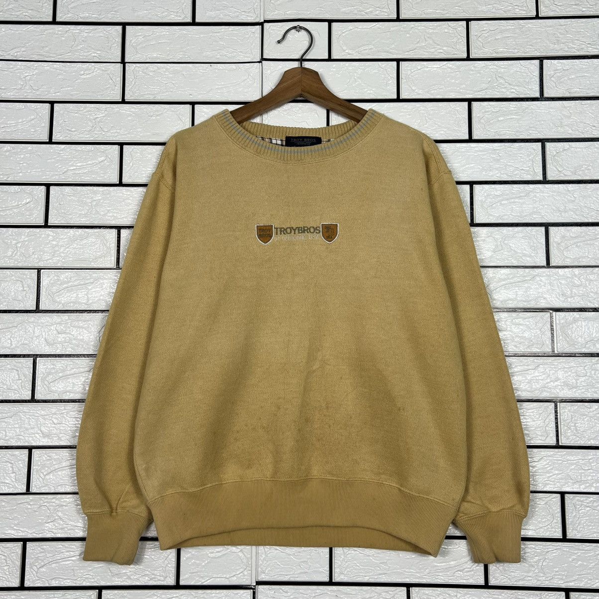Japanese Brand Vintage TROY BROS Center Logo Crewneck Sweatshirt #4226-C192 Size US M / EU 48-50 / 2 - 1 Thumbnail