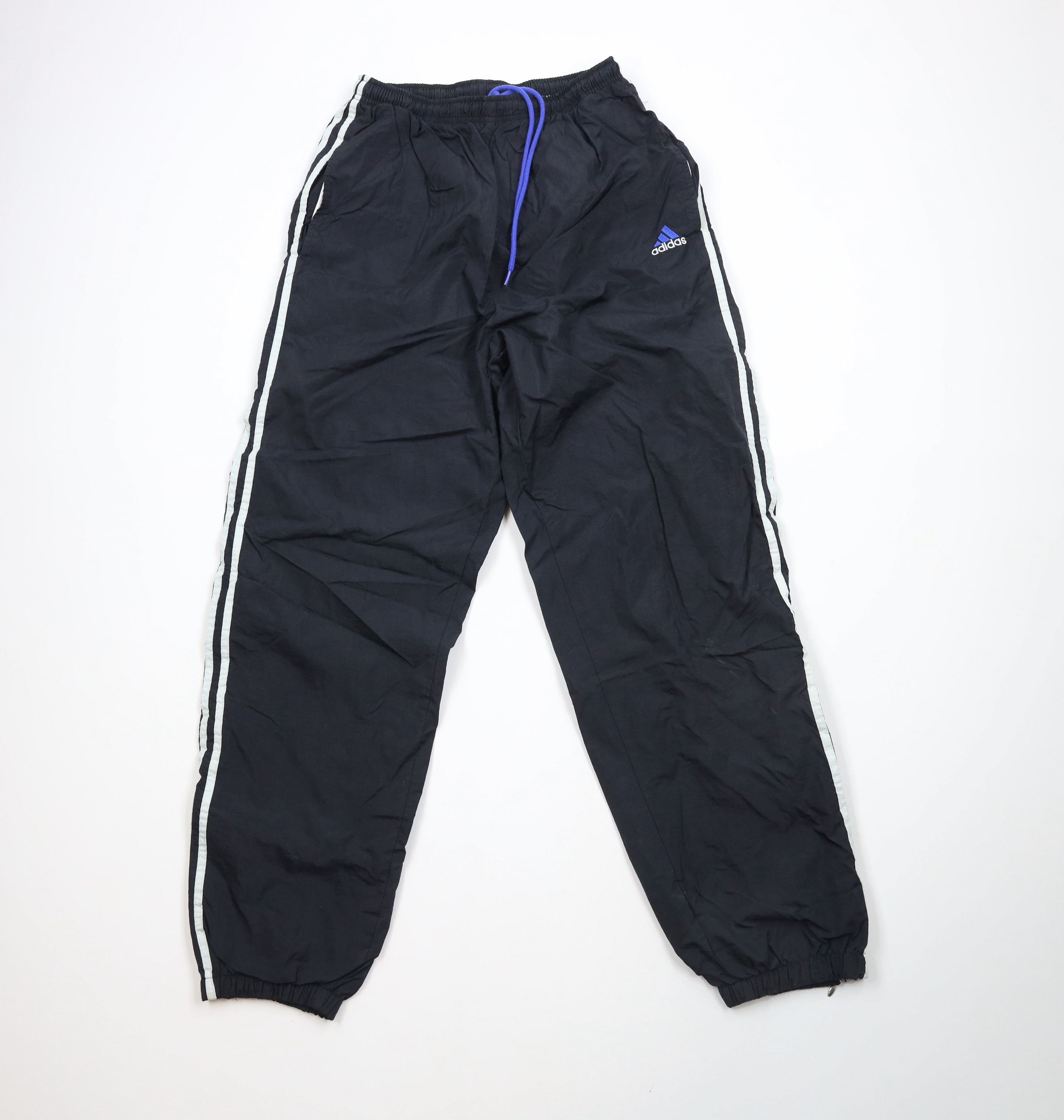 Adidas × Vintage Vintage 90s Adidas Striped Lined Windbreaker Joggers Pants Size 28" / US 6 / IT 42 - 1 Thumbnail