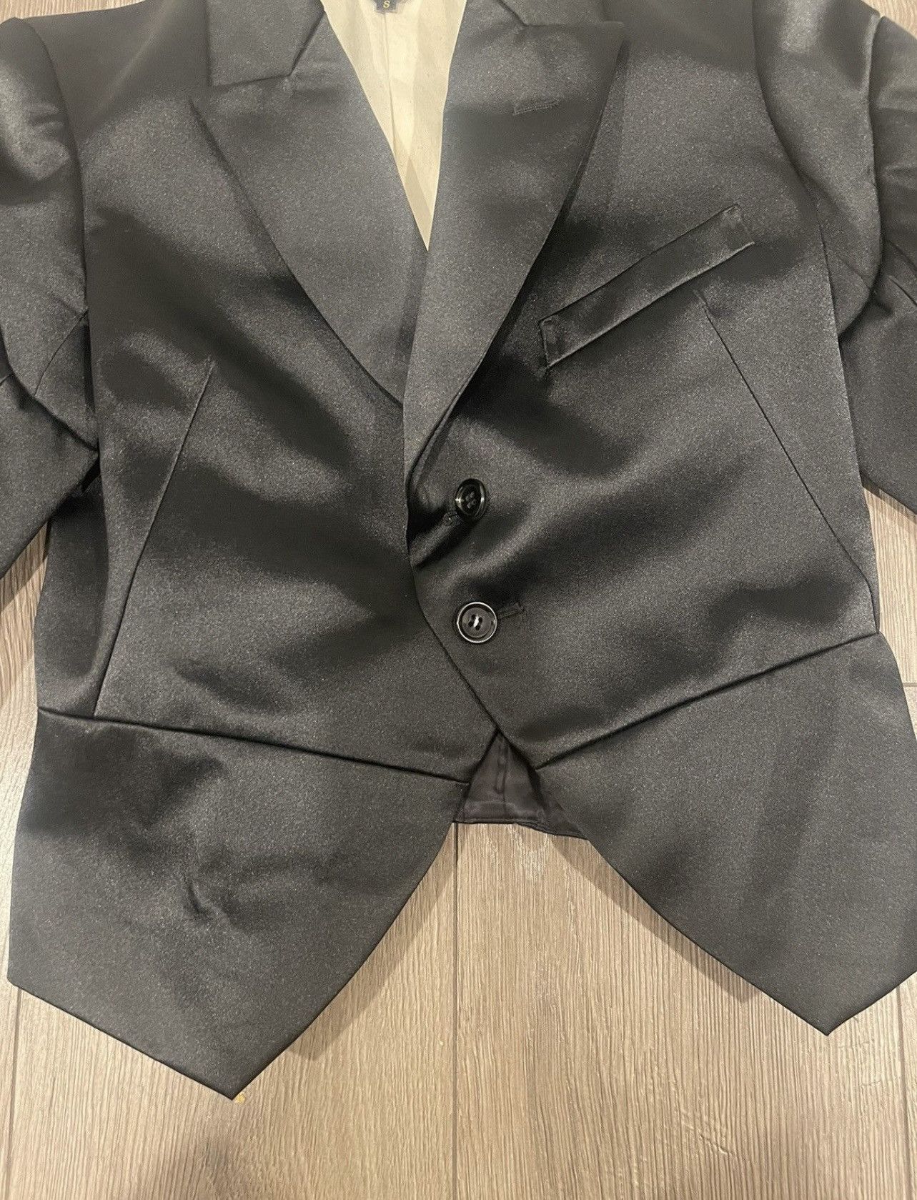 Comme des Garcons Comme Des Garcon cropped satin tux jacket Size S / US 4 / IT 40 - 3 Thumbnail