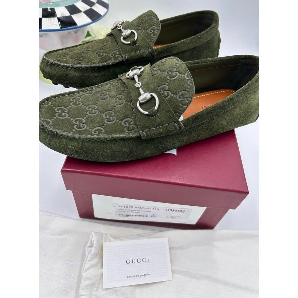 Gucci Gucci GG embossed suede driver loafers size 9 fits 9.5 US Size US 9.5 / EU 42-43 - 4 Thumbnail