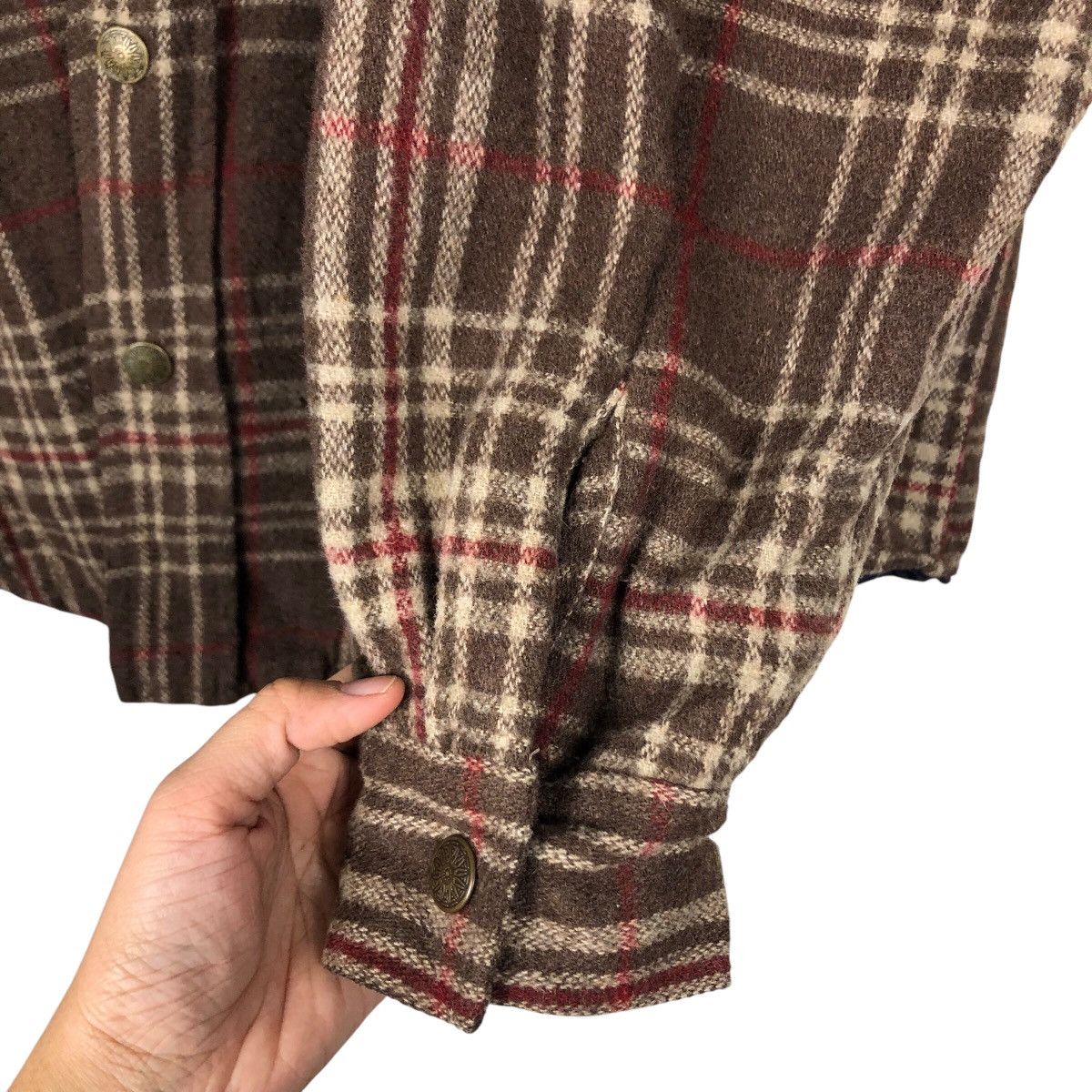 Japanese Brand × Vintage 📌Vintage Chore Worker Jacket Acquaverde Flannel Tartan Size US L / EU 52-54 / 3 - 16 Thumbnail