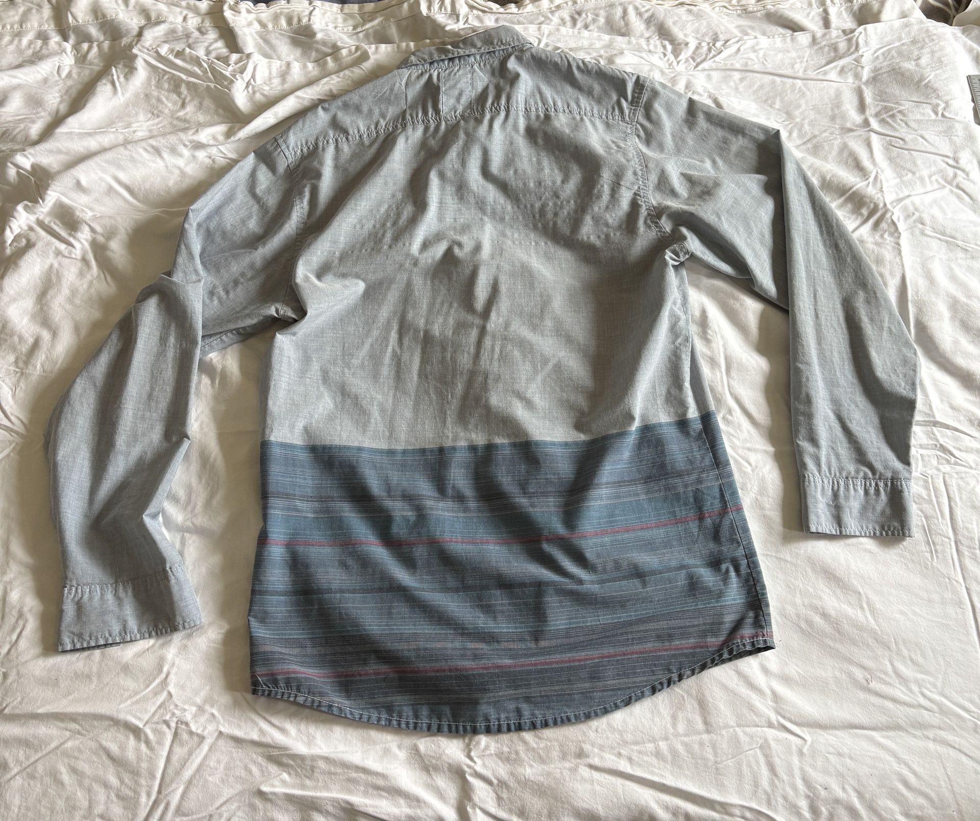 Burnside Chambray color-block button down shirt Size US L / EU 52-54 / 3 - 5 Thumbnail