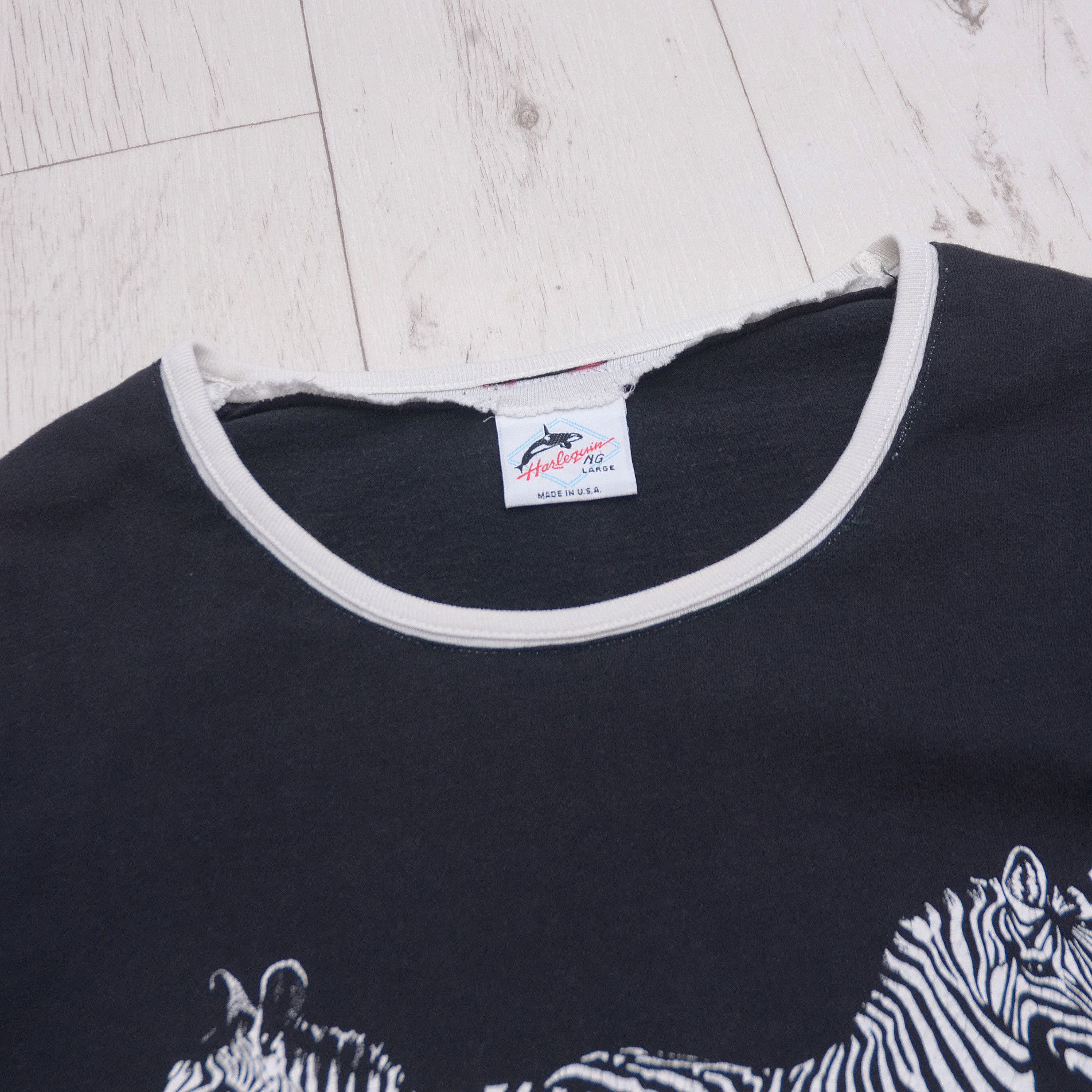 Vintage Vintage 80s Harlequin Zebras Single Stitch Rare T-shirt USA Size US M / EU 48-50 / 2 - 6 Thumbnail