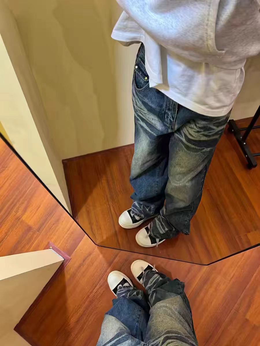 Japanese Brand × Vintage Vintage street Y2K washed and faded loose casual jeans Size US 32 / EU 48 - 5 Thumbnail