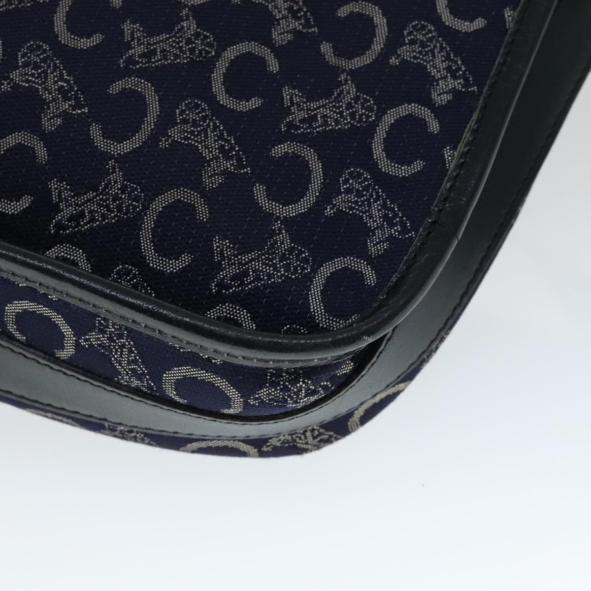Celine CELINE C Sulky Shoulder Bag Canvas Navy Gold Size ONE SIZE - 15 Thumbnail