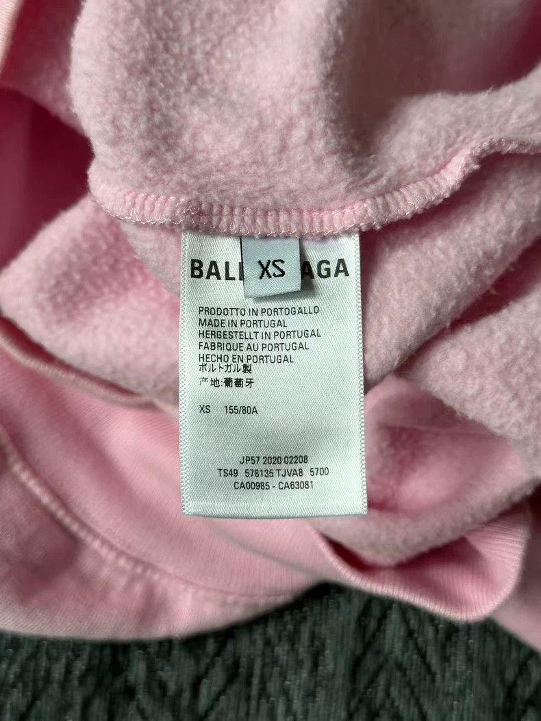Balenciaga Balenciaga Pink front and back monogram hoodie Size US XS / EU 42 / 0 - 4 Thumbnail