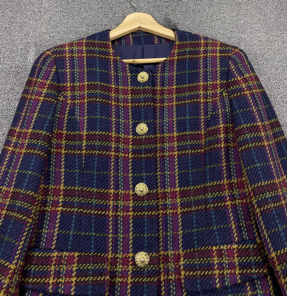 Burberry Vintage Burberry Shadow Plaids Wool Coat Cardigan Jacket Size S / US 4 / IT 40 - 5 Thumbnail
