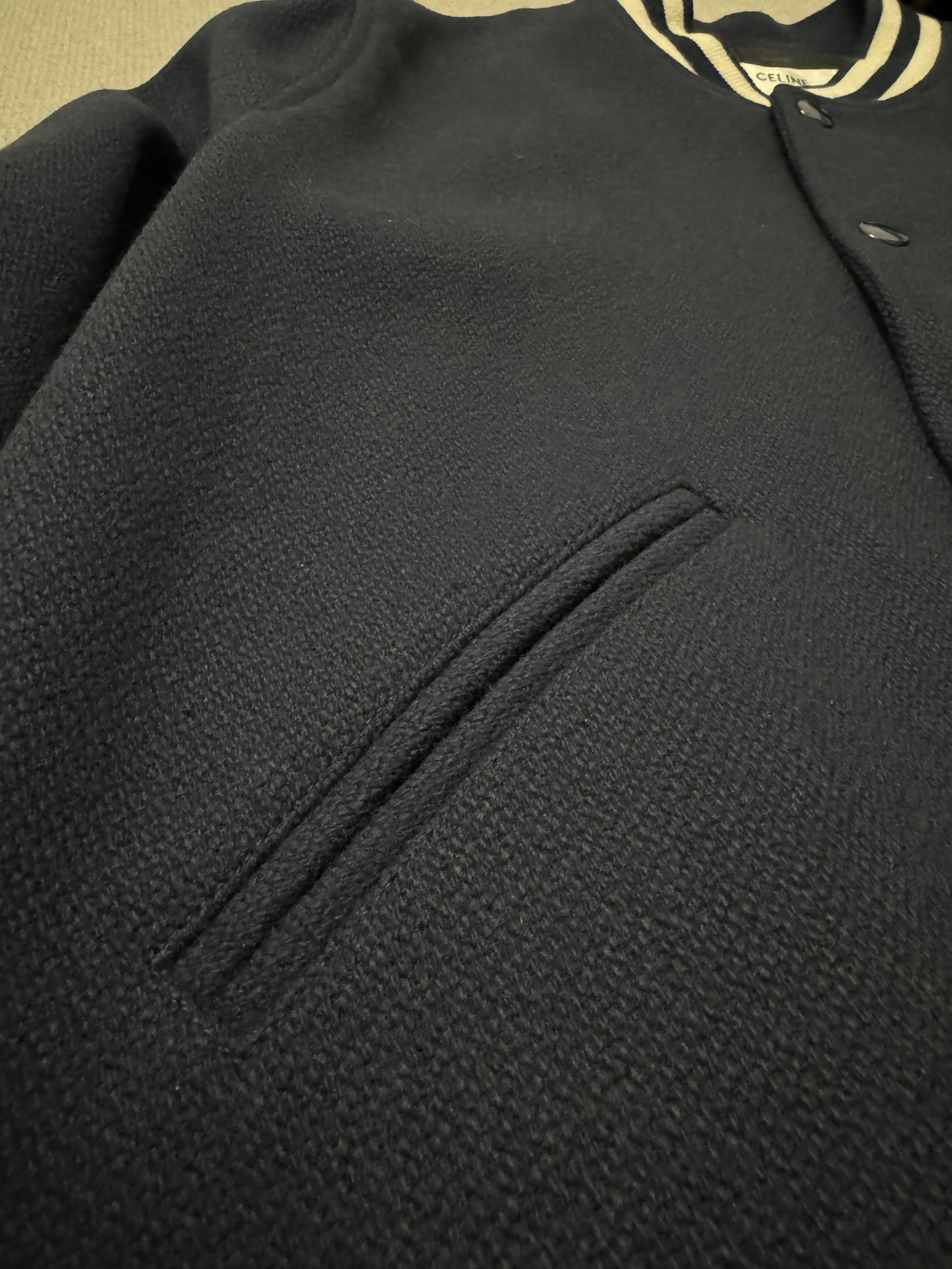 Celine × Hedi Slimane Celine Teddy Varsity Jacket Size US S / EU 44-46 / 1 - 7 Thumbnail