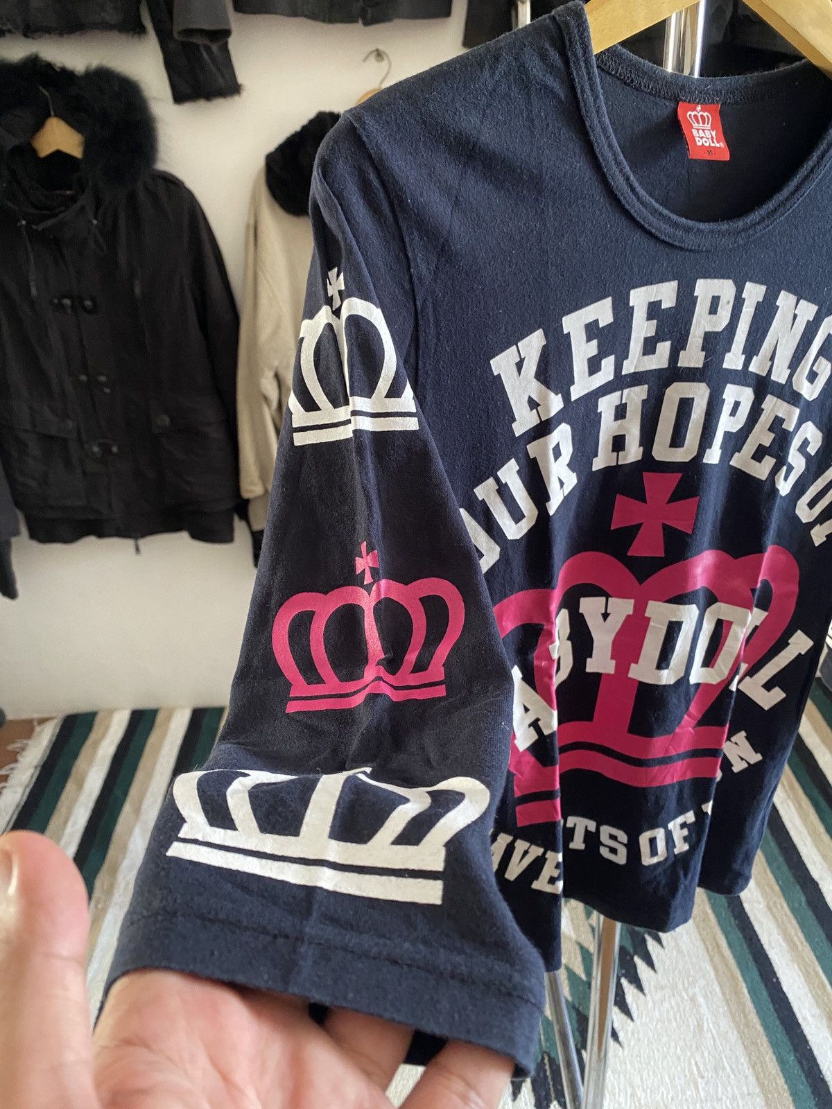 Japanese Brand Baby Doll Poem Longsleve Tee Y2K Style Size US M / EU 48-50 / 2 - 2 Thumbnail