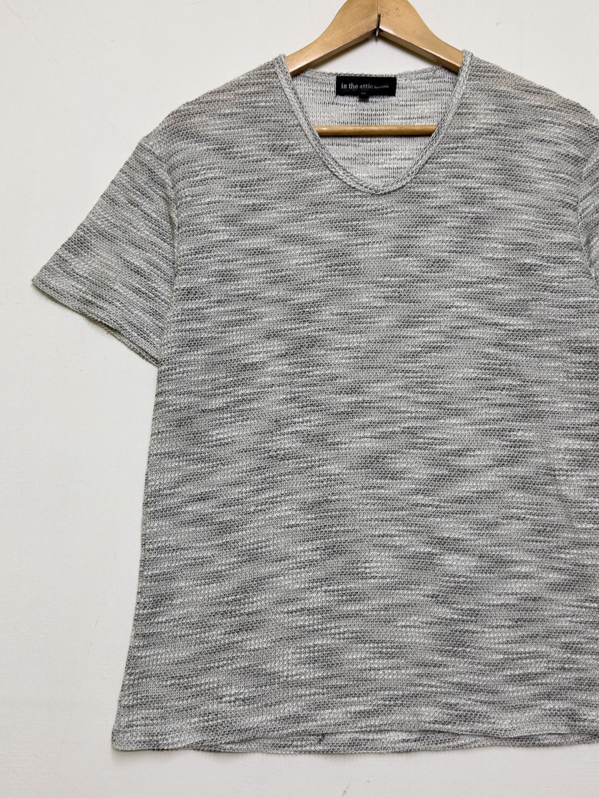 If Six Was Nine In The Attic Melange V Neck Knit Tee Japan Size US S / EU 44-46 / 1 - 3 Thumbnail