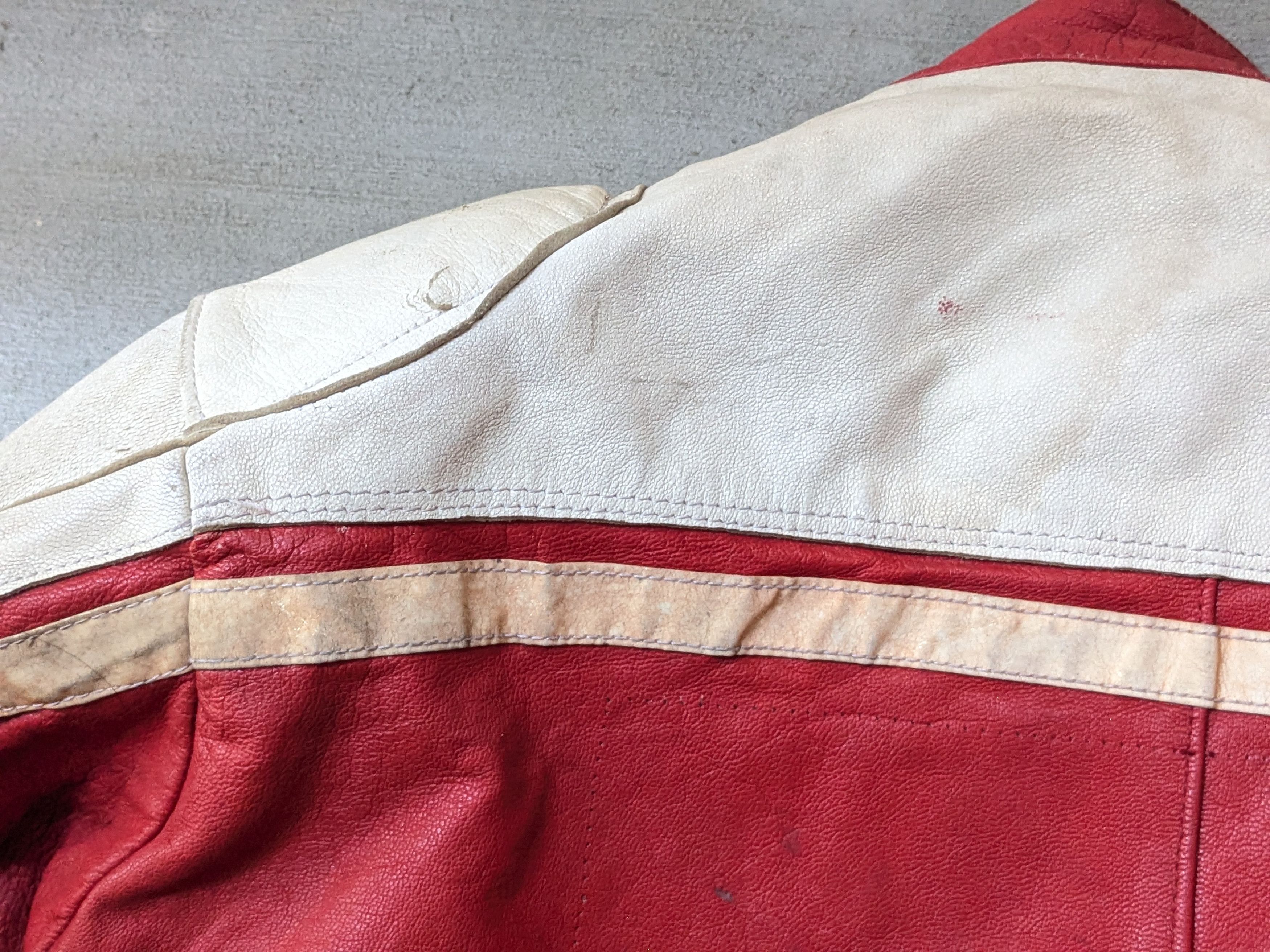 Genuine Leather Vintage Motorcycle Leather Biker Jacket Red Black White Y2K Size US M / EU 48-50 / 2 - 15 Thumbnail