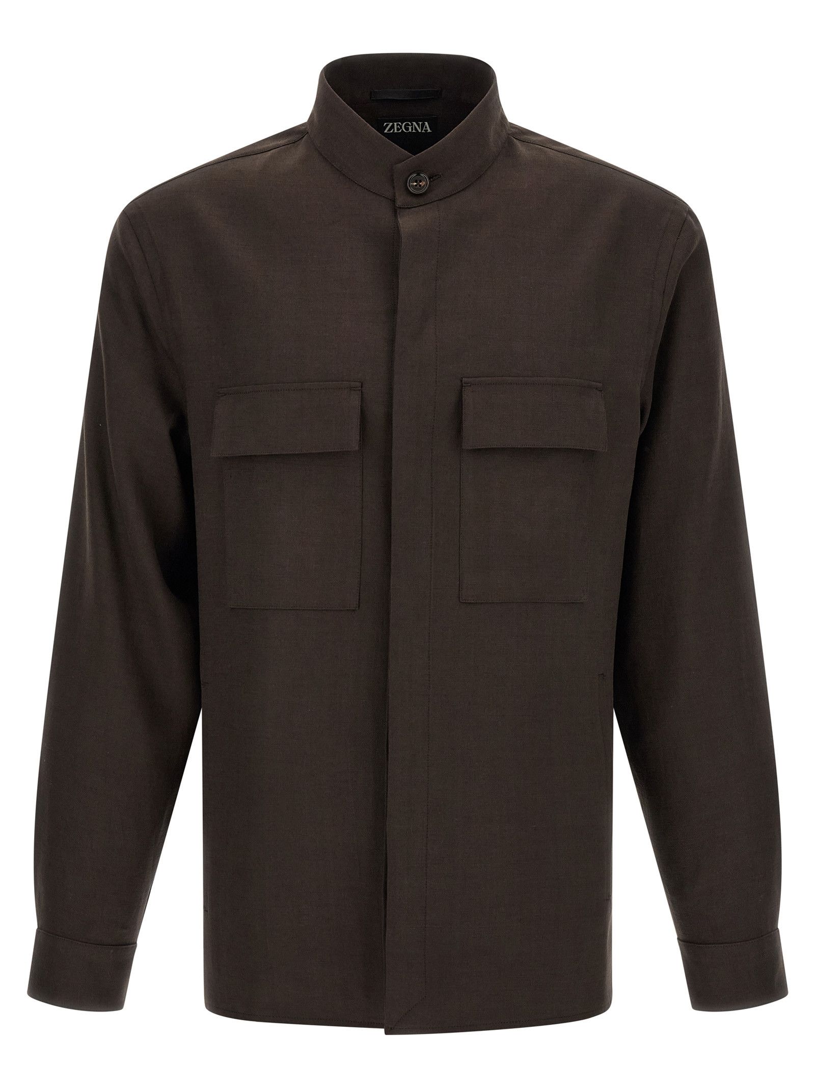 Ermenegildo Zegna 'Oasi lino' overshirt Size US M / EU 48-50 / 2 - 1 Thumbnail