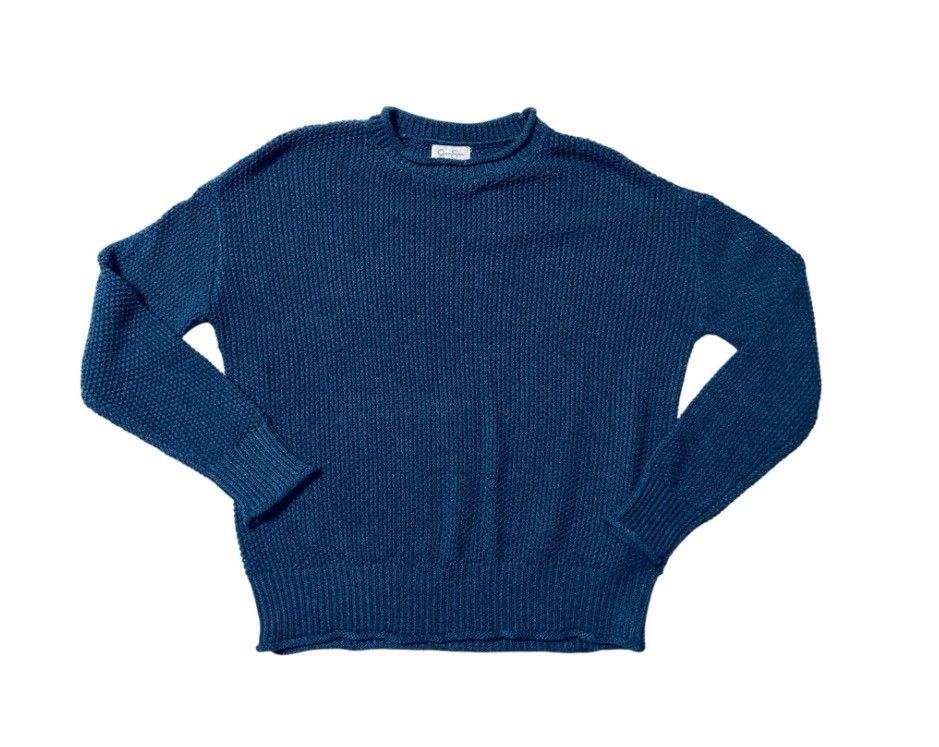 Jessica Simpson Jessica Simpson Rolled Mock Neck Sweater Dark Blue – Size L Size L / US 10 / IT 46 - 1 Thumbnail