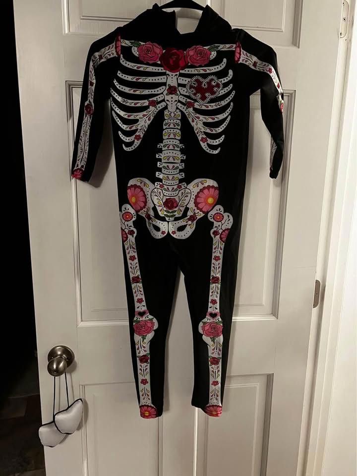 Other Kid Halloween Costume Skeleton Bone Skull dia de los muertos Size ONE SIZE - 4 Thumbnail