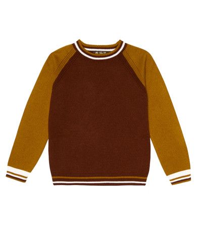 image of Loro Piana O1Loc1C0124 Crew Neck Sweater In Brown/yellow, Men's (Size XL)
