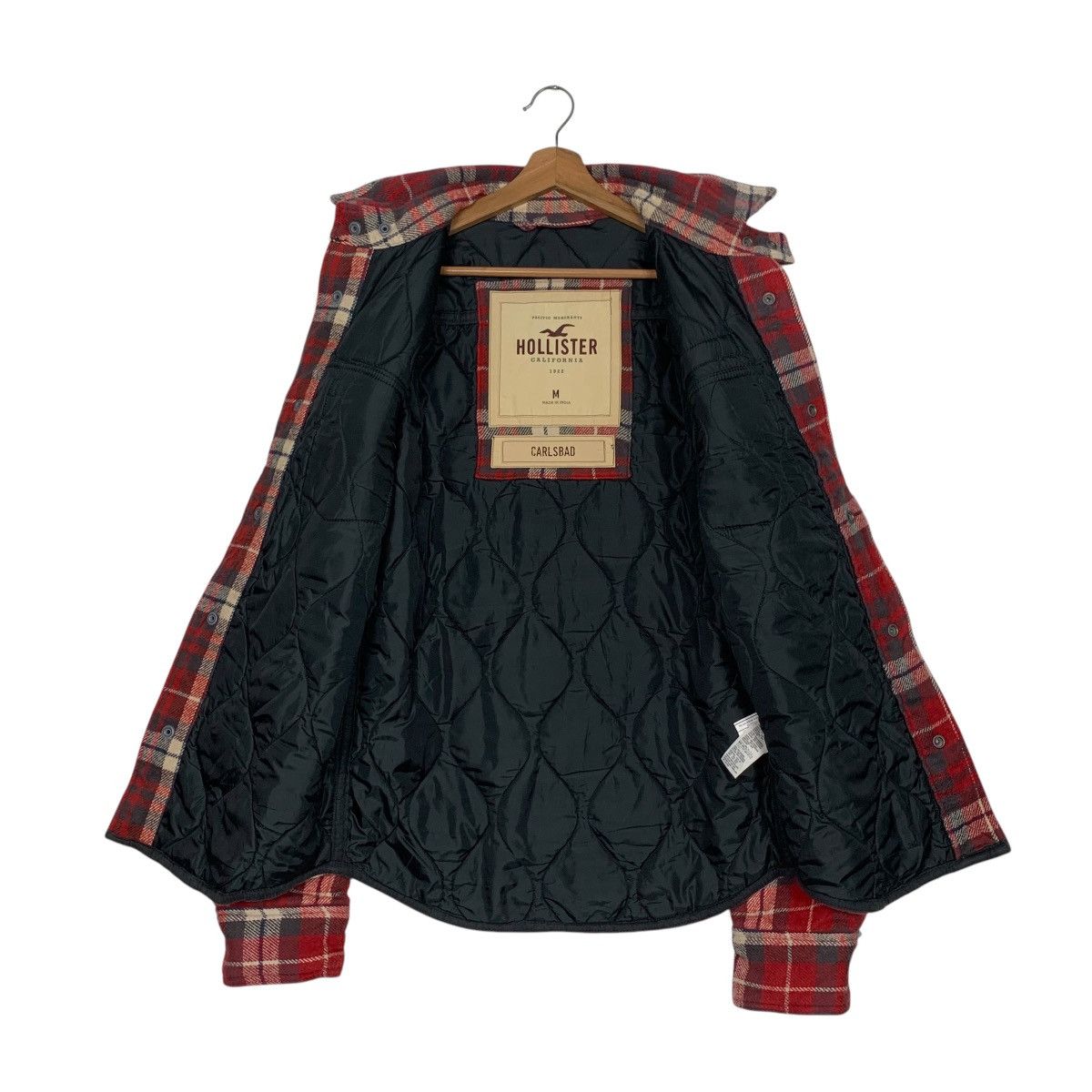 Hollister HOLLISTER CARLSBAD Red Plaid Warm Flannel Jacket #2716-C122 Size US M / EU 48-50 / 2 - 11 Thumbnail