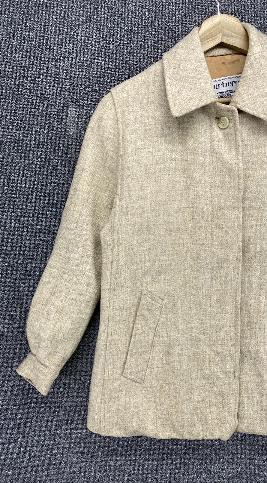 Burberry Vintage 90s Burberry Button Up Wool Jacket Size S / US 4 / IT 40 - 3 Thumbnail