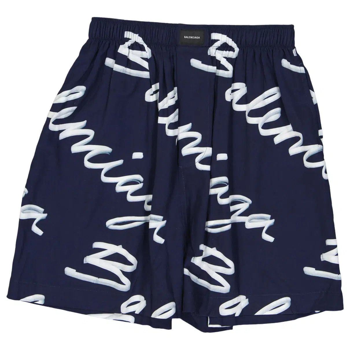 Balenciaga o1la1rc1a0226 Scribble Pyjama Shorts In Navy Size US 30 / EU 46 - 1 Preview