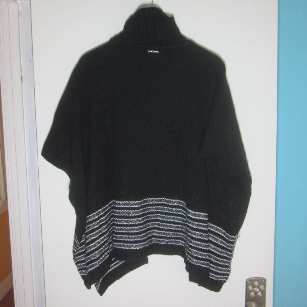 Michael Kors Michael Kors Black Knit Pullover Textured Metallic Stripe Po Size ONE SIZE - 3 Thumbnail