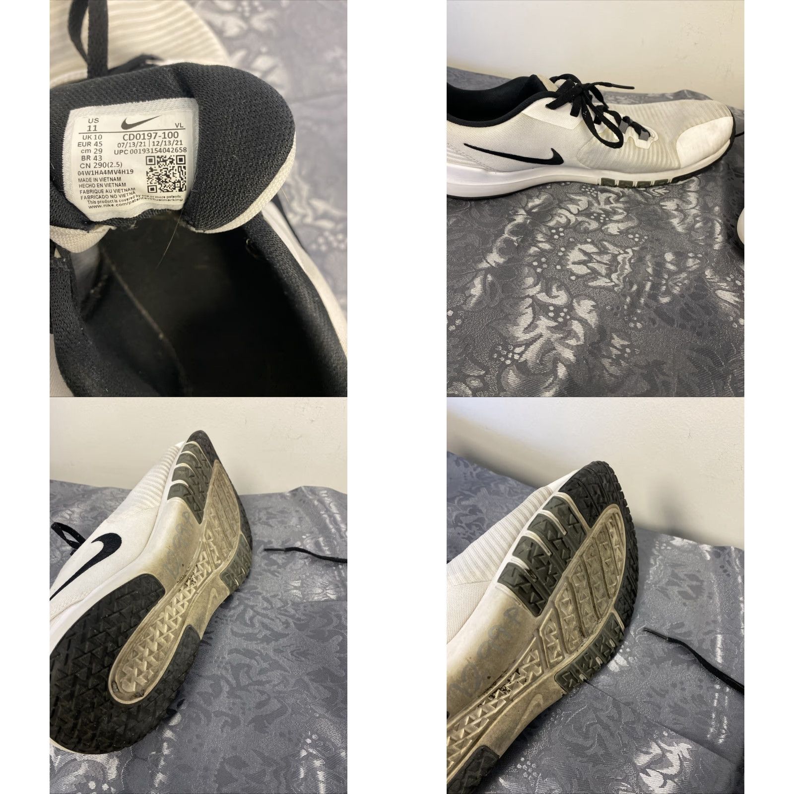 Nike Nike Flex Control 4 Sneaker Men Size 11 White UK 10 EU 45 Nike CD0197-100 Size US 10 / EU 43 - 8 Thumbnail