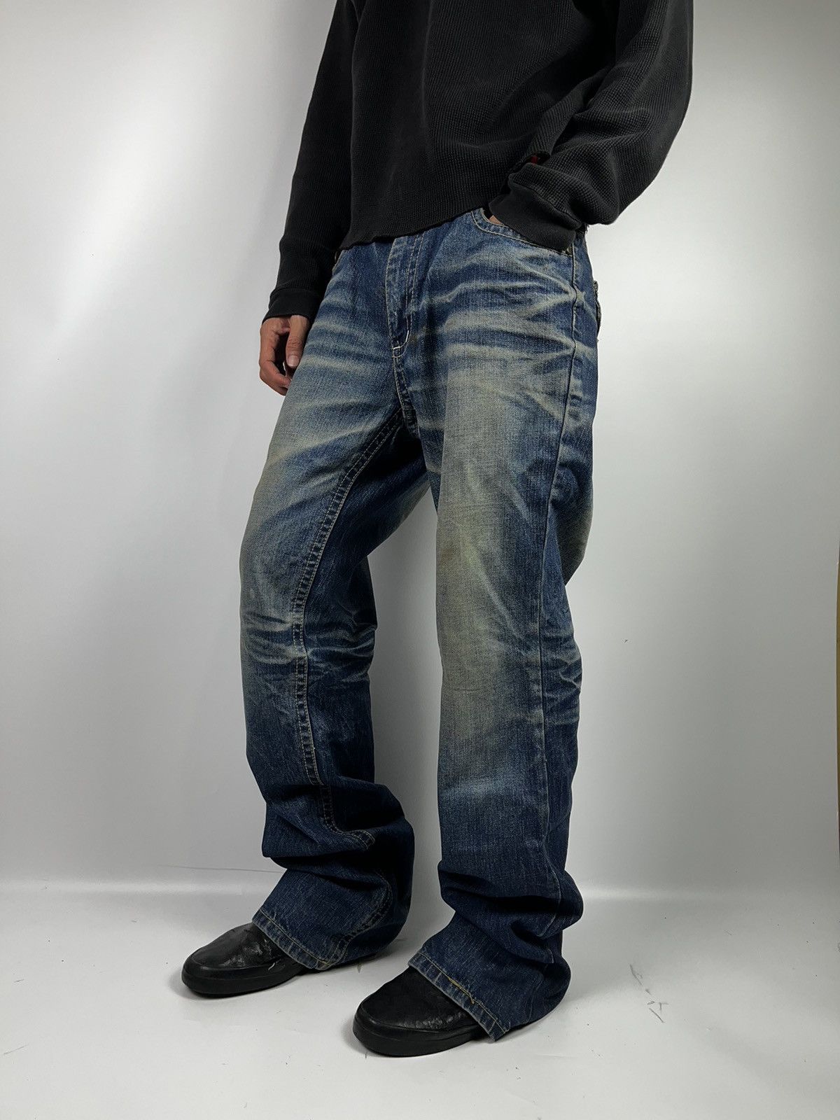 If Six Was Nine lolita wash denim pant ifsixwasnine vkei style Size US 33 - 16 Thumbnail