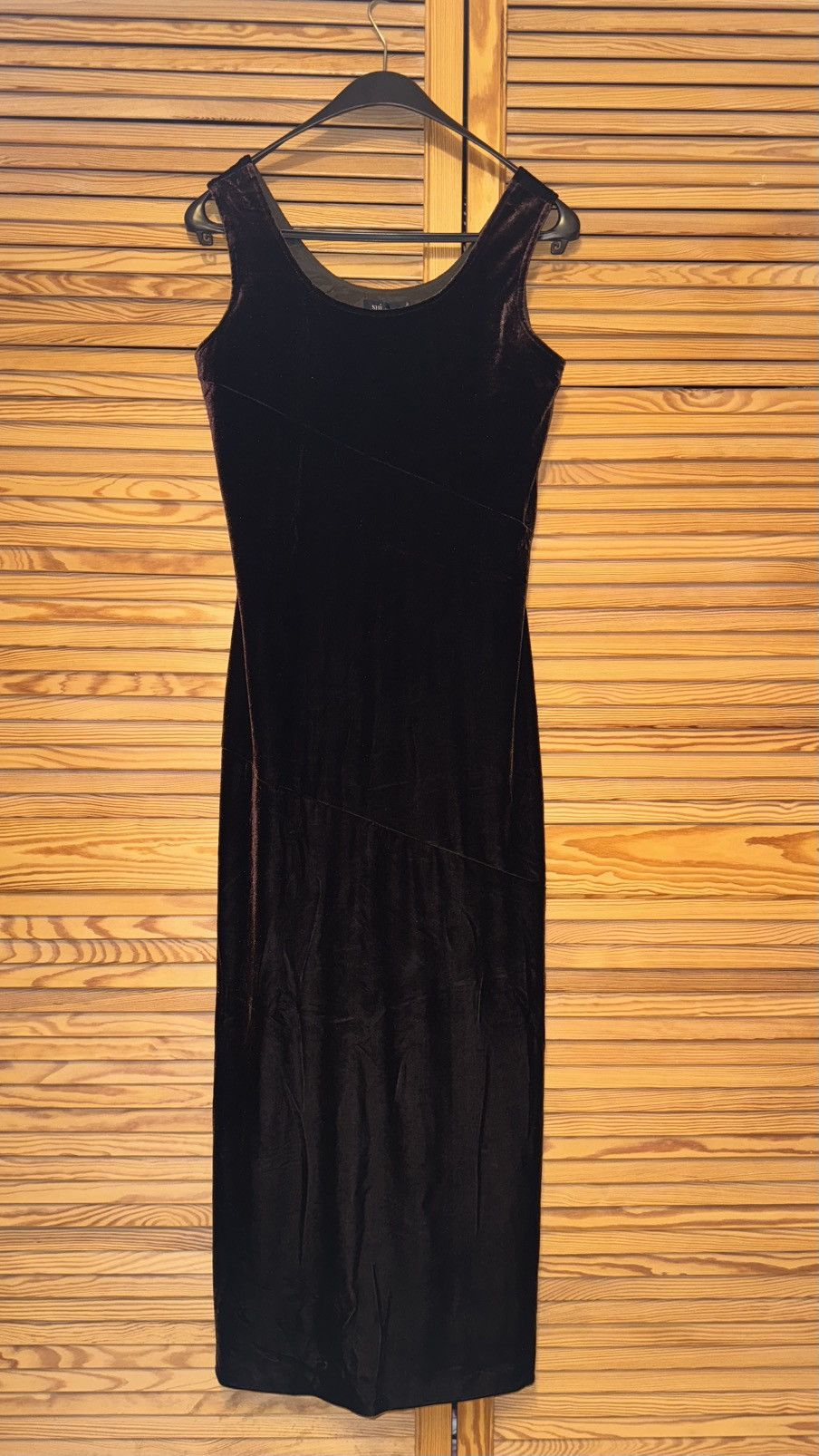 Anna Sui Brown long velour dress with thicker straps Anna Sui Size XXL / US 16-18 / IT 52-54 - 2 Thumbnail