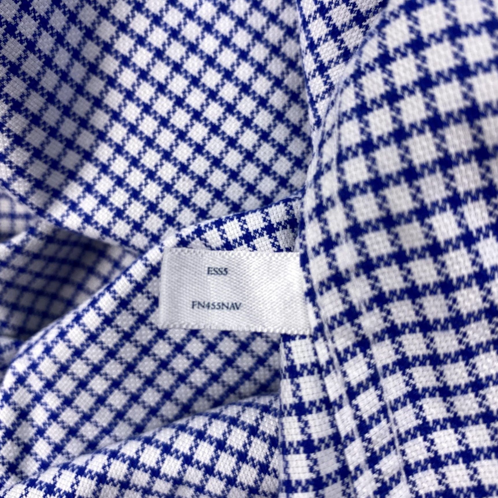 Charles Tyrwhitt Charles Tyrwhitt Shirt Mens 18/37 Non Iron Slim Fit Gingham Blue White FN455SNAV Size US L / EU 52-54 / 3 - 4 Thumbnail
