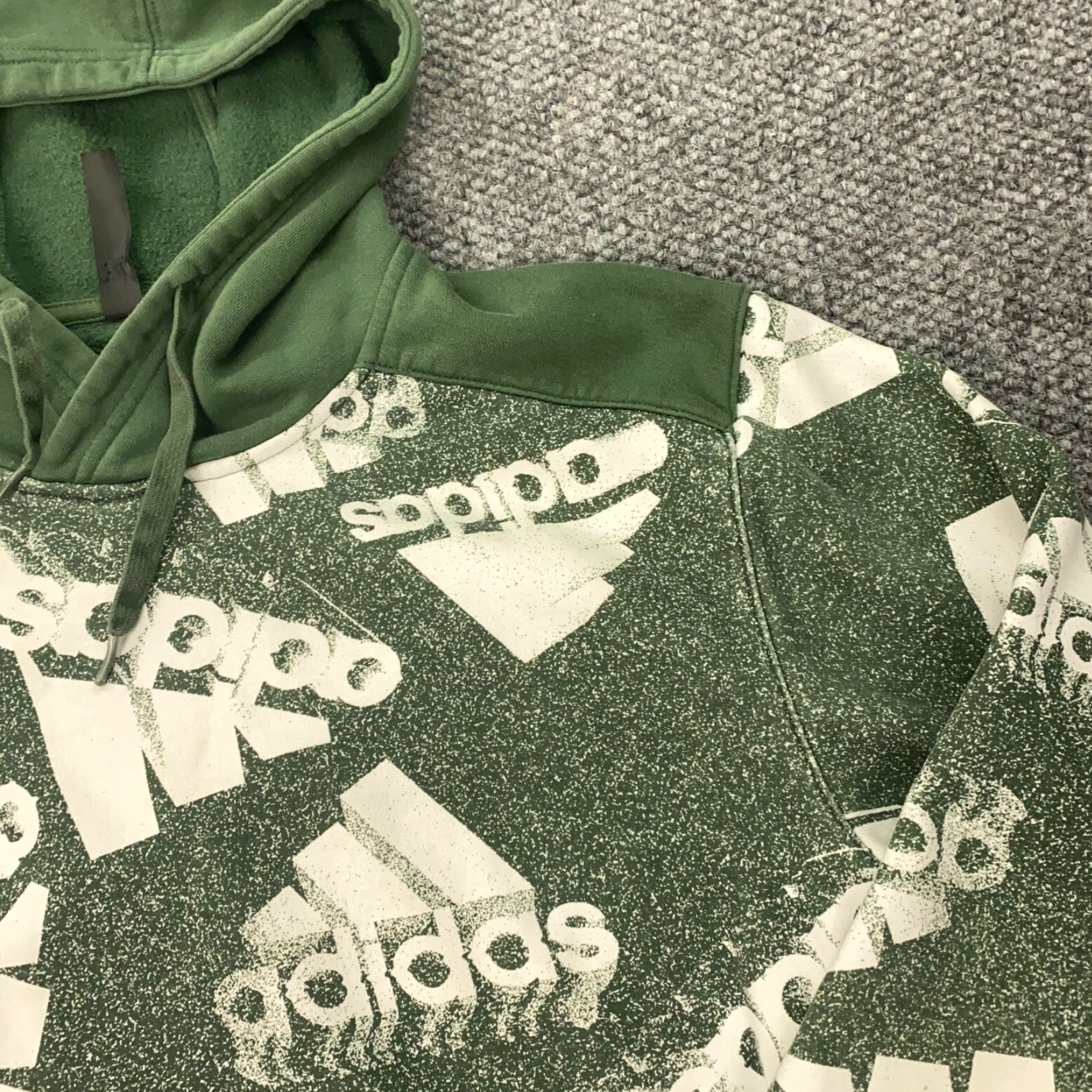 Adidas Adidas Essentials Hoodie Mens Large Green Sweatshirt Brandlove Q3 Size US L / EU 52-54 / 3 - 2 Thumbnail