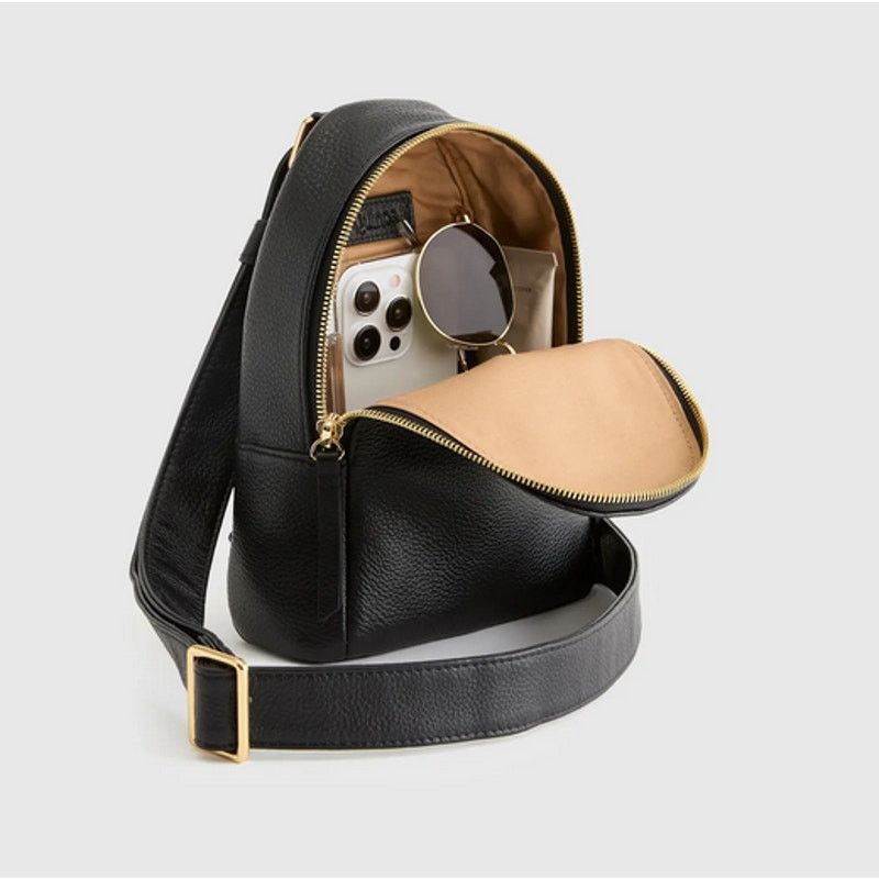 Quince Quince Italian Leather Sling Bag Black NWT Size ONE SIZE - 6 Thumbnail