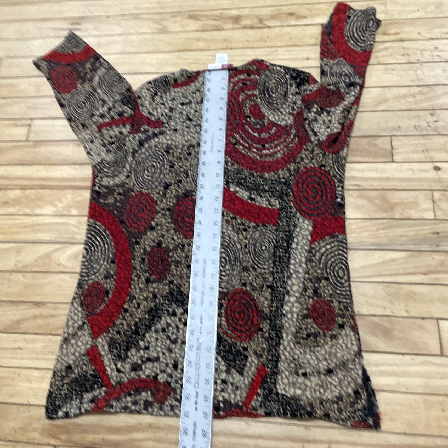 JM Collection JM Collection Top Womens L Made USA Vtg Y2k Abstract Fairy Boho 90s Flowy Large Shirt Multicolor Geometric Crew Neck 3/4 Sleeve Casual Womens Size L / US 10 / IT 46 - 5 Thumbnail