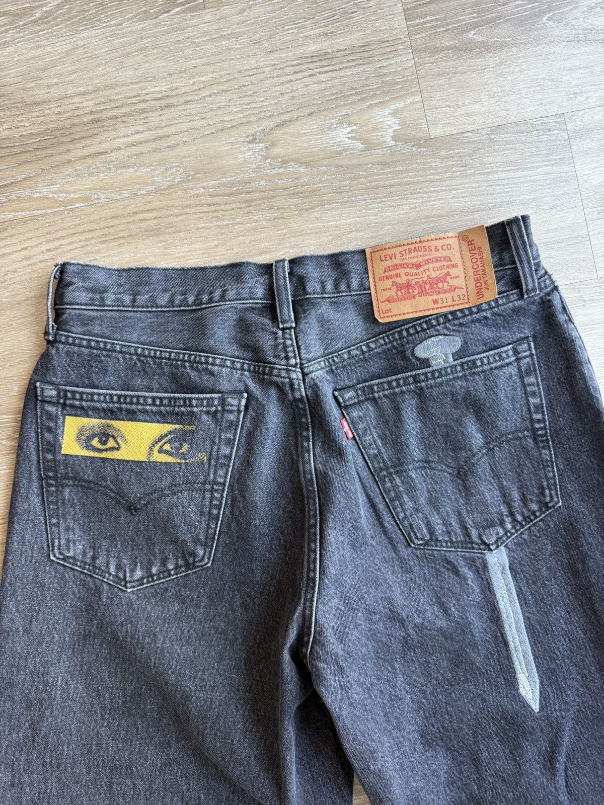 Levi's × Undercover Undercover Gray Levi’s Edition Baggy Jeans Size US 31 - 4 Thumbnail