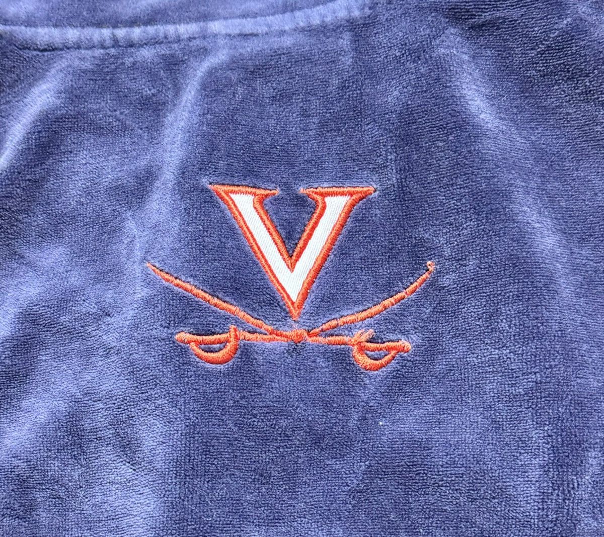 Nike × Vintage Vintage Nike UVA Virginia Cavaliers Velour Jacket Size 2XL Size US XXL / EU 58 / 5 - 7 Thumbnail
