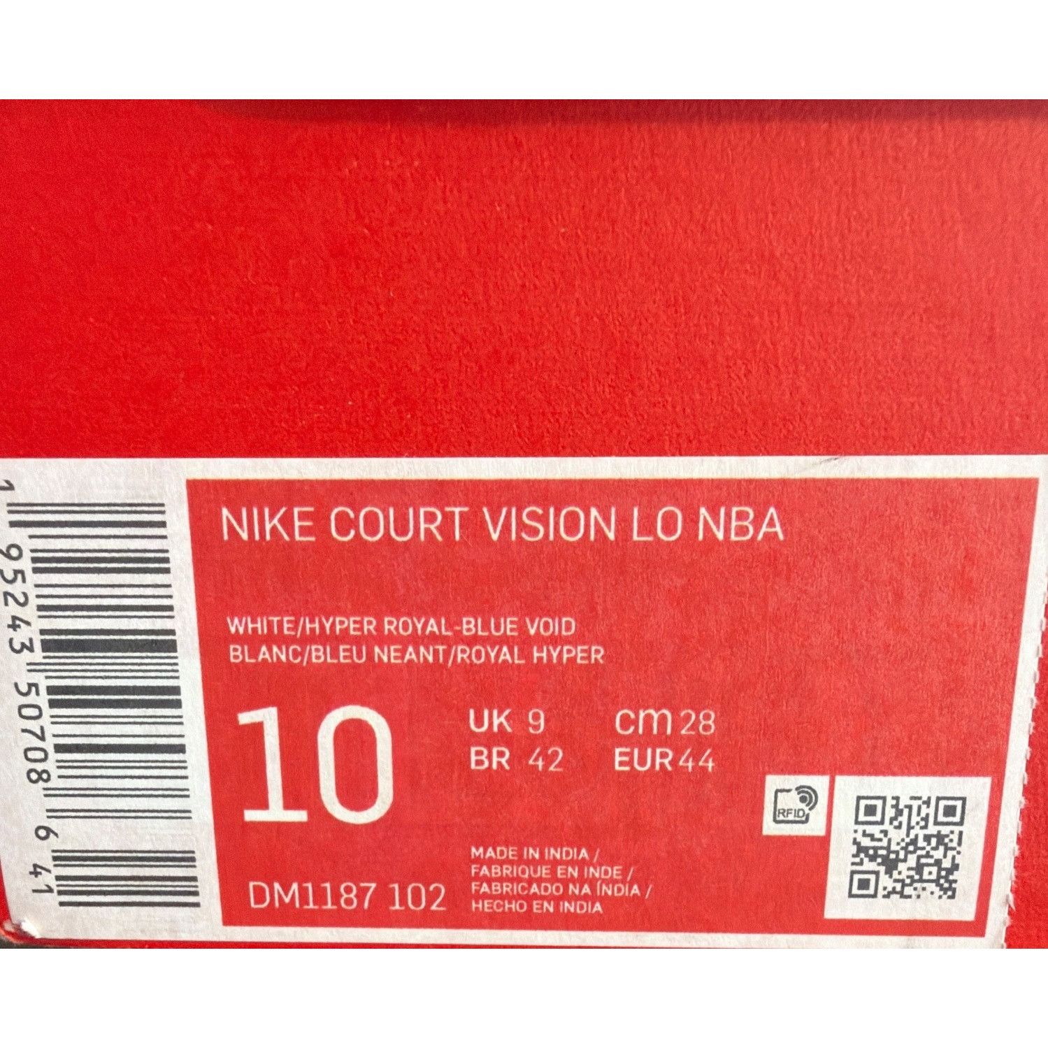 Nike Nike Court Vision Low Sneakers White Hyper Royal Blue Yellow Size US 10 / EU 43 - 7 Thumbnail