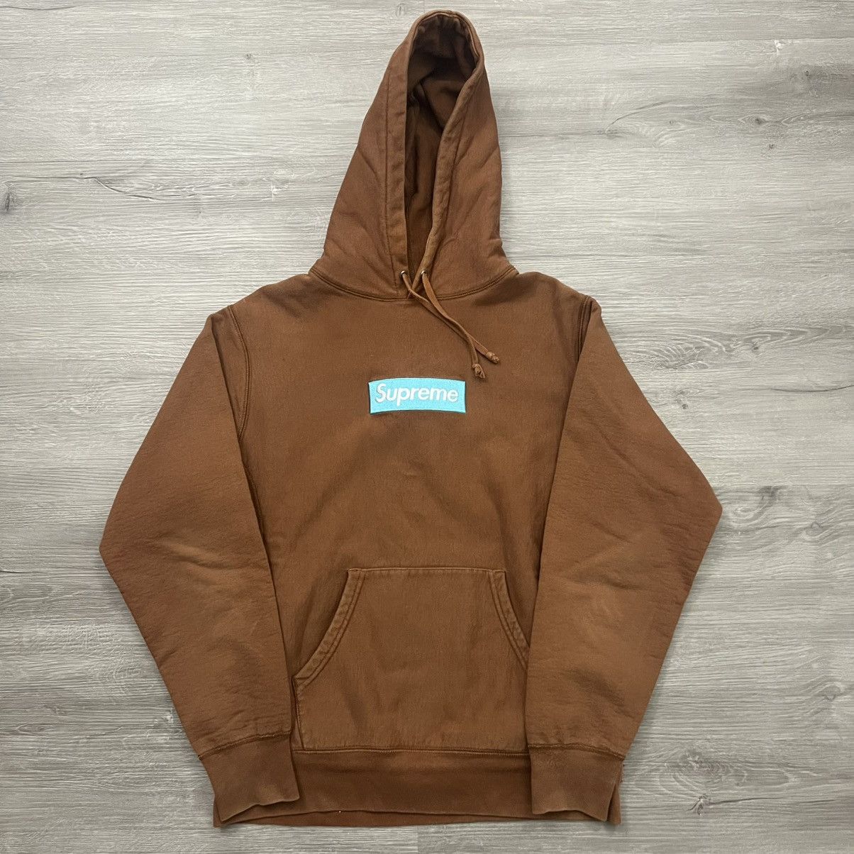 Supreme Supreme Box Logo Hoodie Brown/Teal FW17 Size US M / EU 48-50 / 2 - 2 Thumbnail