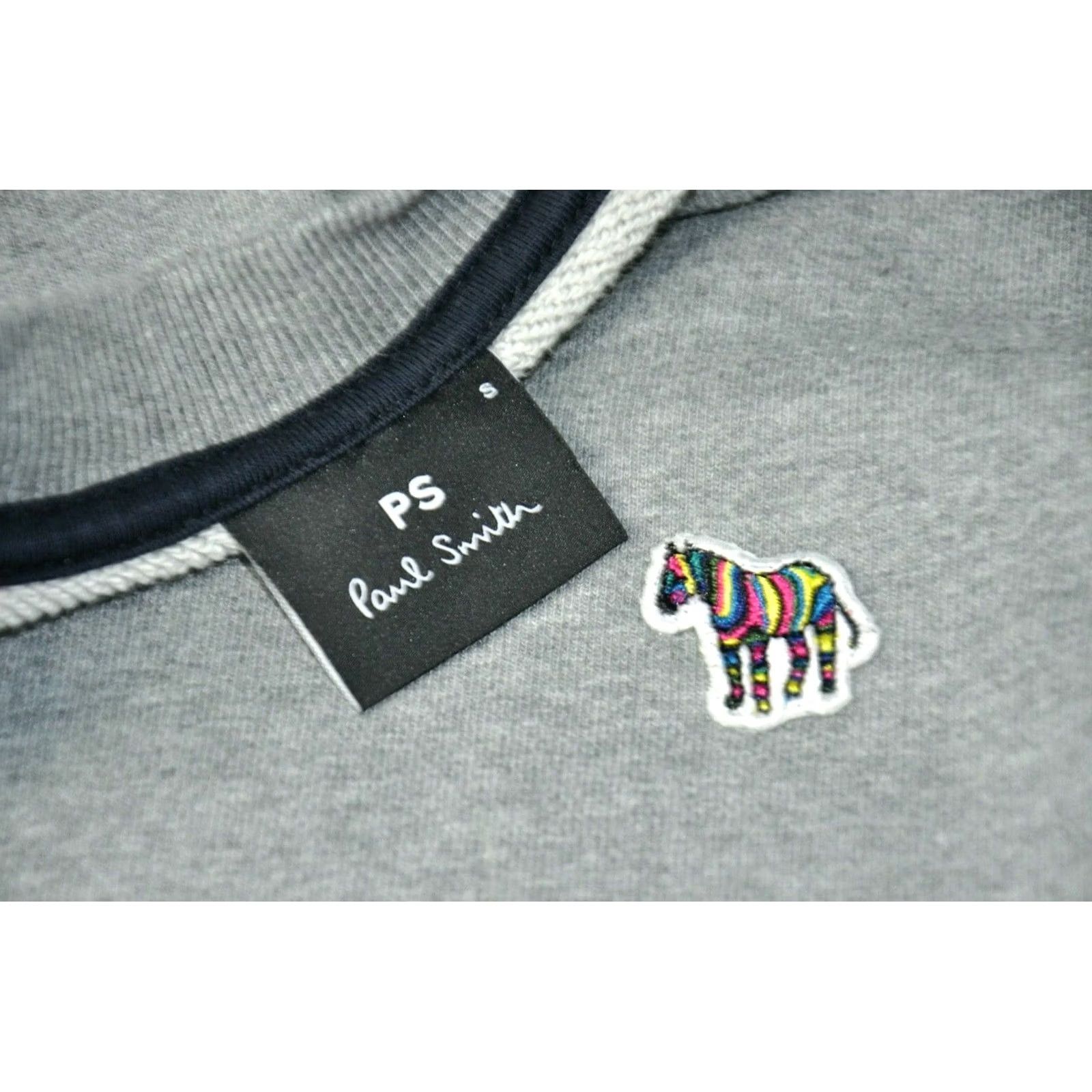 Paul Smith Paul Smith Sweatshirt Crew Neck Grey Organic Cotton Mens S Size US S / EU 44-46 / 1 - 6 Thumbnail