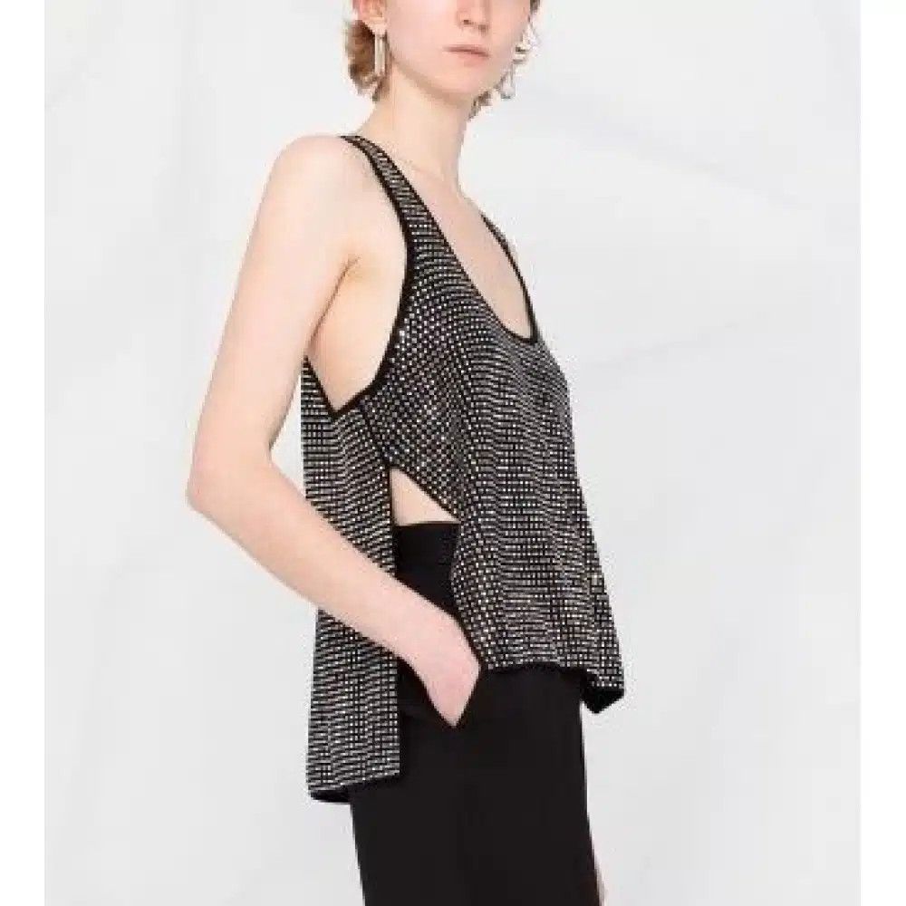 Tom Ford o1loc1c1224 TSK278 Embellished Square Top in Black Size S / US 4 / IT 40 - 2 Thumbnail