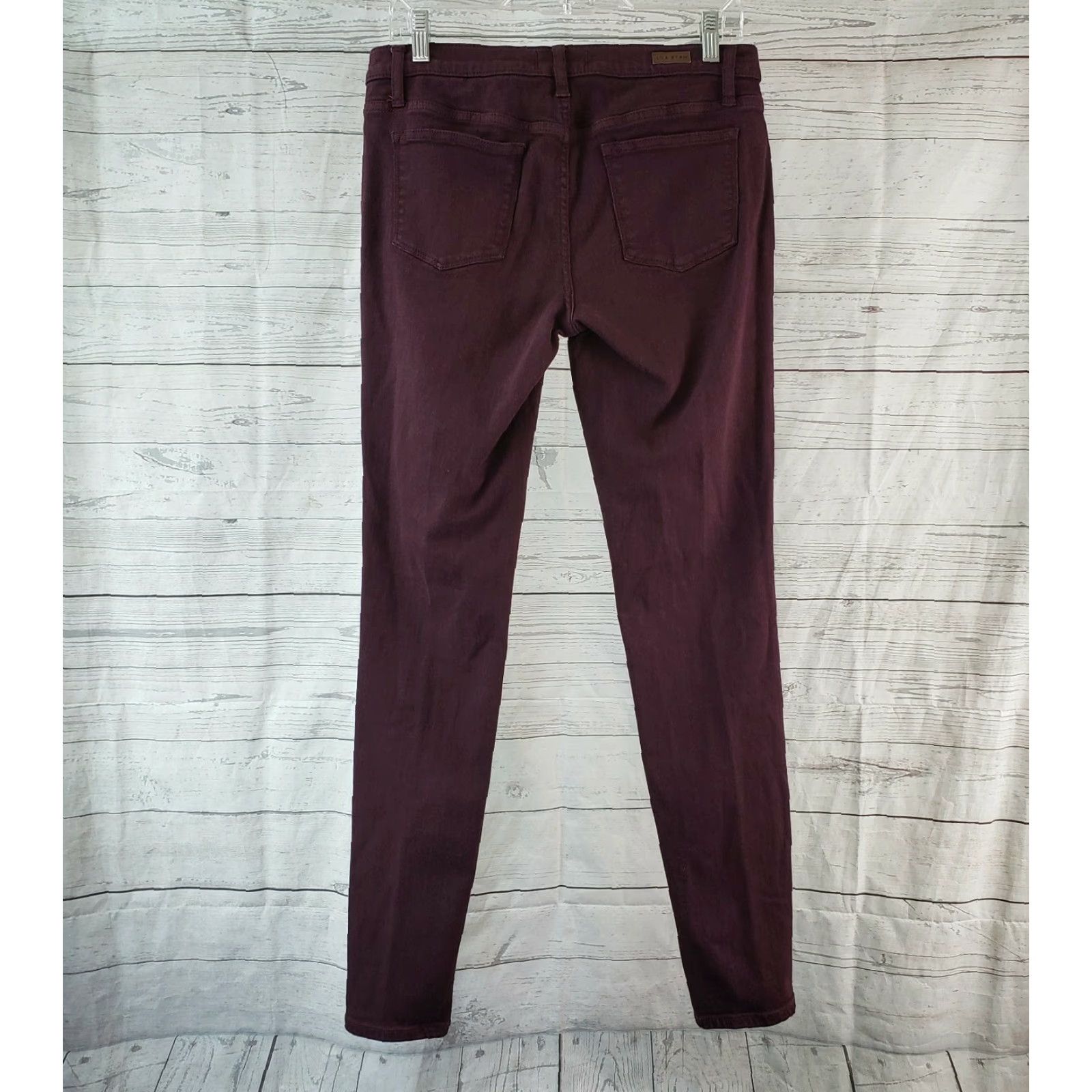 Vintage Lila Ryan Womens Skinny Jeans Sz 29 Purple Mid Rise Cotton Blend Denim 31.5 Inseam Womens Size 29" - 3 Thumbnail