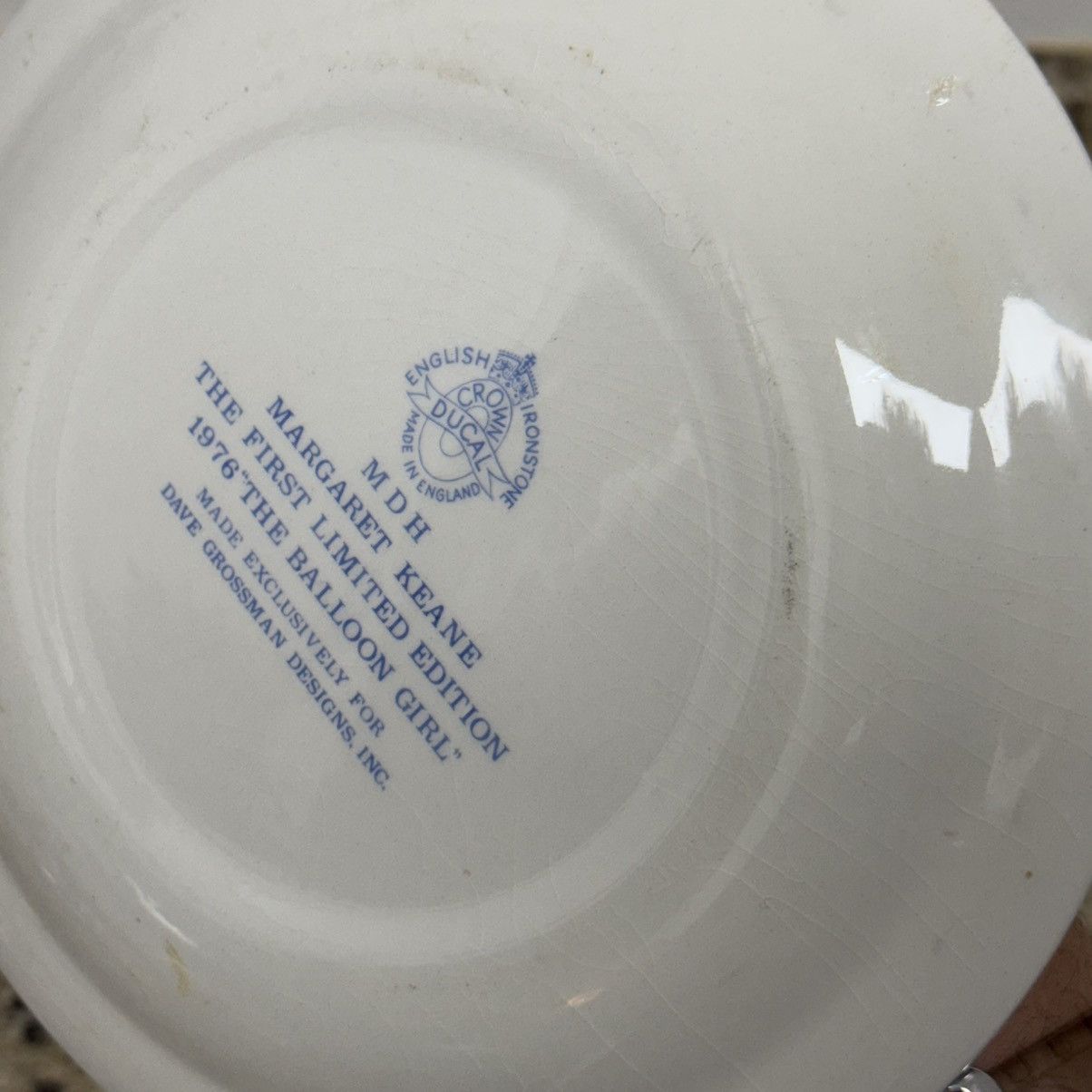 Vintage Margaret Keane "The Balloon Girl" Big Eyes 1976 8” Plate Size ONE SIZE - 8 Thumbnail