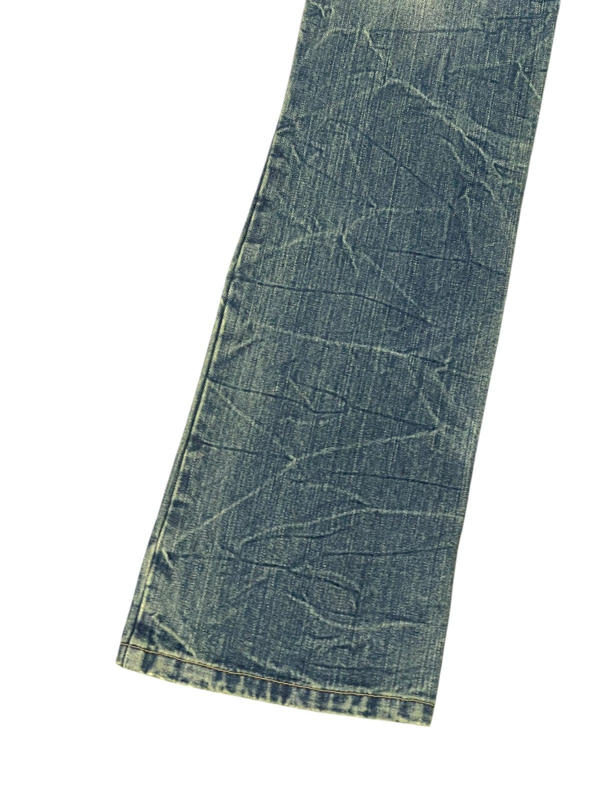 Japanese Brand New Flare Jeans Ghetto Distress Low Rise Boot Cut 1🟦0 Size US 31 - 14 Thumbnail