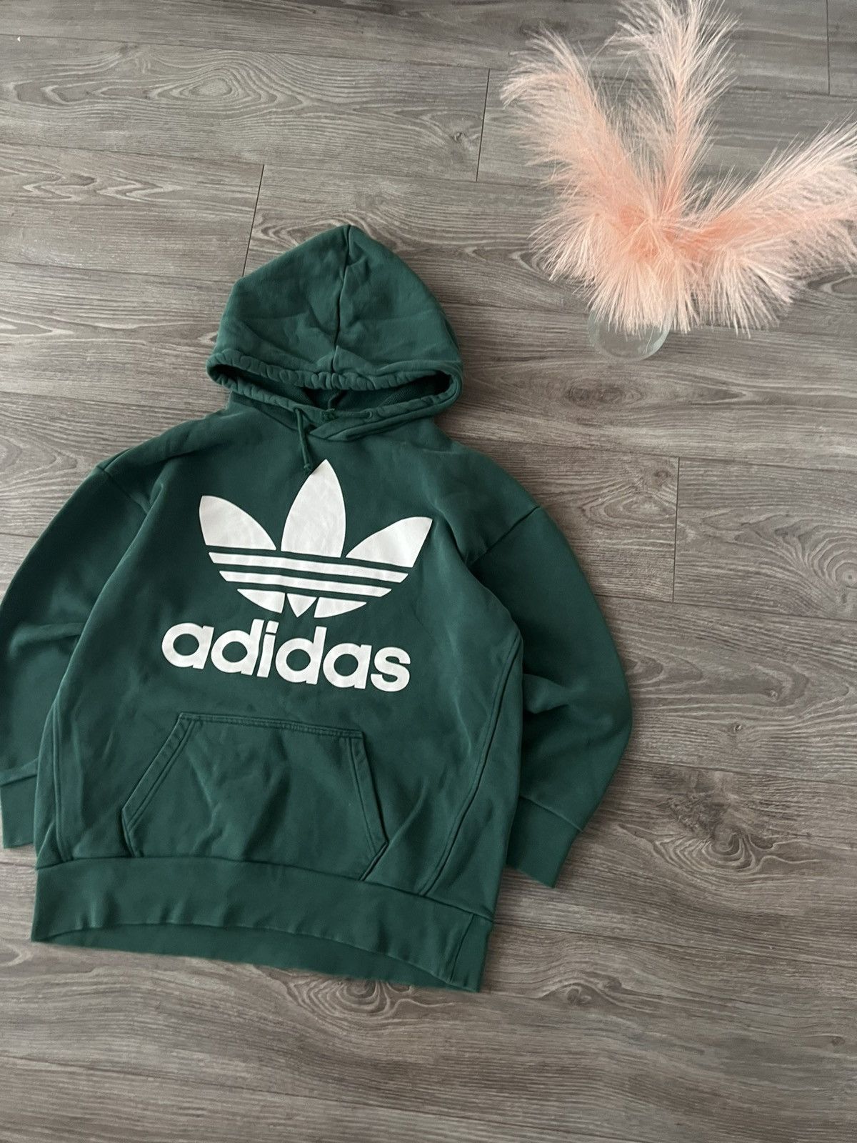 Adidas ‼️Adidas Big Logo Heavy Hard Cotton Oversized Hoodie‼️ Size US XS / EU 42 / 0 - 3 Thumbnail