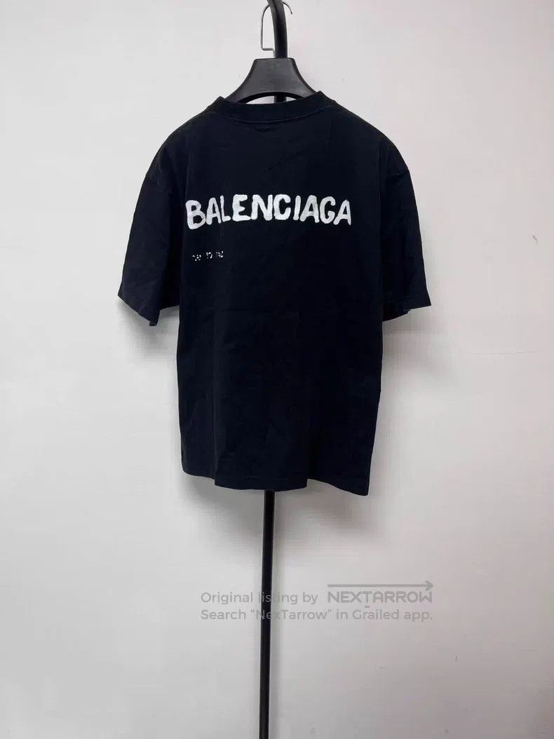 Balenciaga Balenciaga Logo Printed Plain Knit Short Sleeve Size XS / US 0-2 / IT 36-38 - 2 Thumbnail