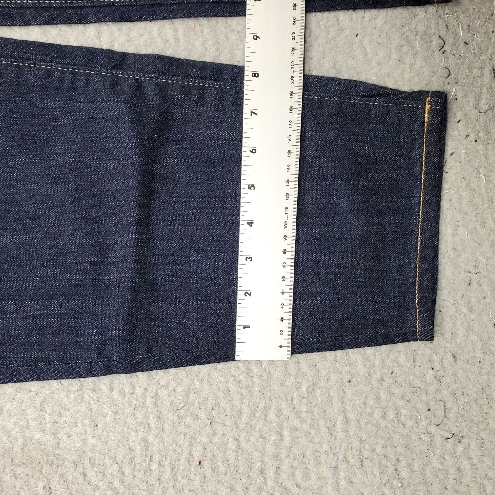 Uniqlo Uniqlo Women 7 Blue Denim Straight Jeans Stretch High Rise Relaxed Fit Tapered Leg Size 28" / US 6 / IT 42 - 5 Thumbnail