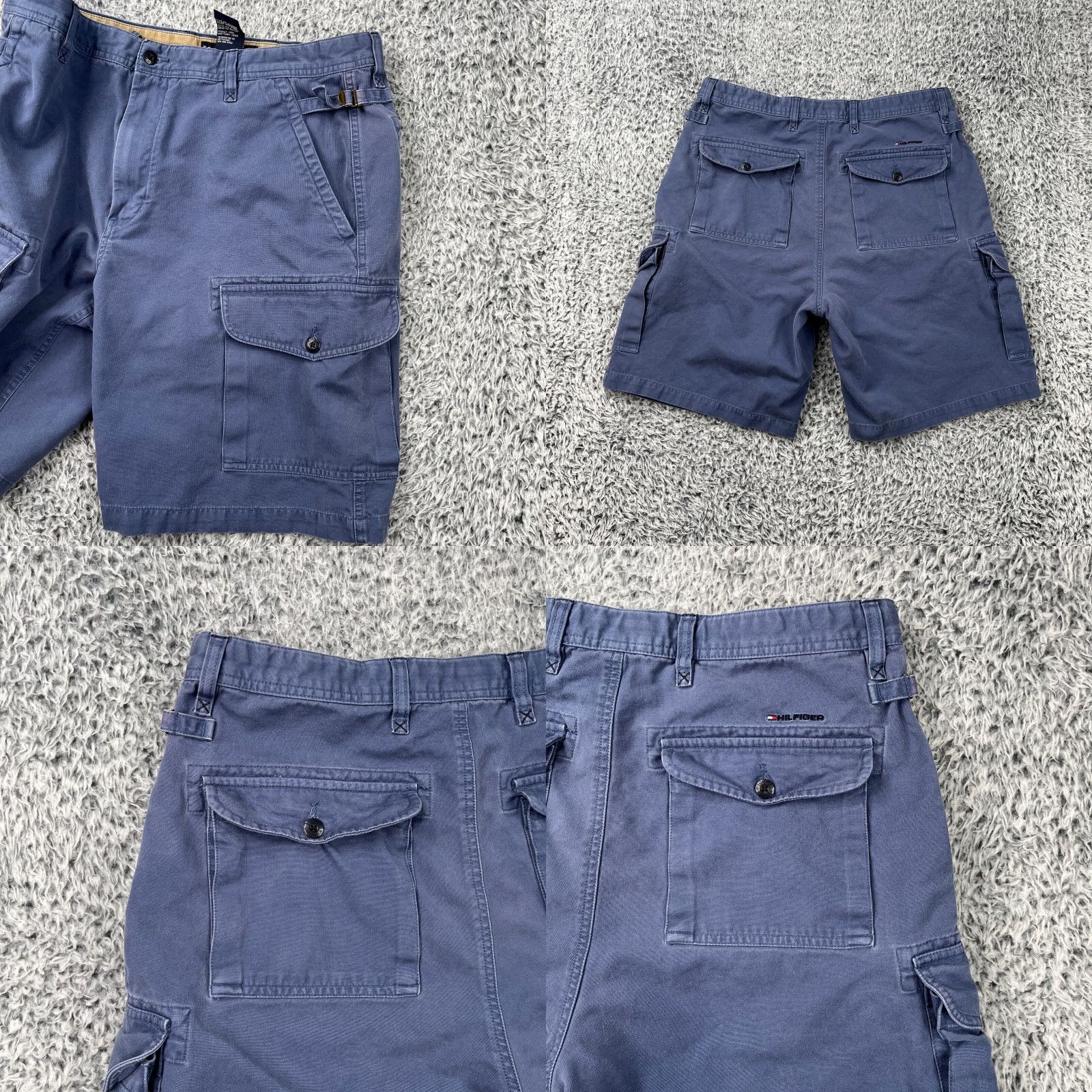 Tommy Hilfiger VINTAGE Tommy Hilfiger Cargo Shorts Mens 34 Blue Cargo Shorts Mens 34 Blue Canvas Shorts Hood? Size US 34 / EU 50 - 8 Thumbnail